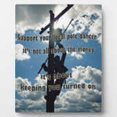 Steun uw Lineman Fotoplaat (Voorkant)