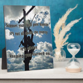 Steun uw Lineman Fotoplaat (Zijkant)