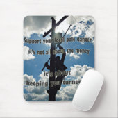 Steun uw Lineman Muismat (Met muis)