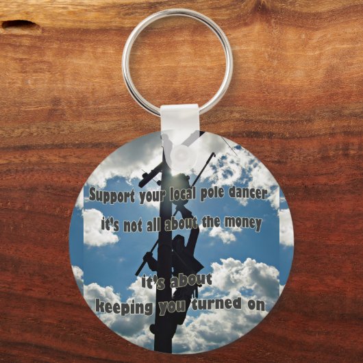 Steun uw Lineman Sleutelhanger (Voorkant)