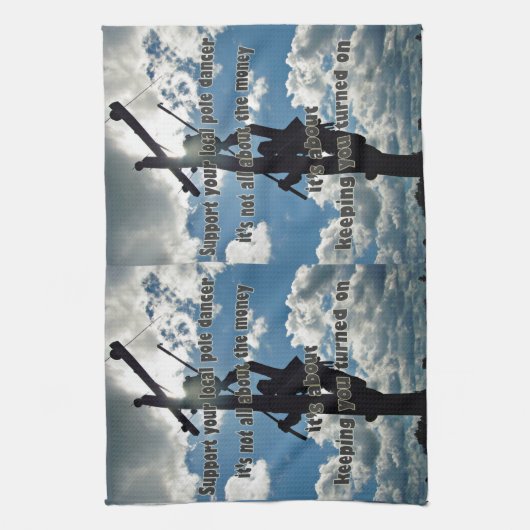 Steun uw Lineman Theedoek (Verticaal)