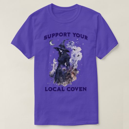 Steun uw Local Coven Witchy Halloween T-shirt (Design voorkant)