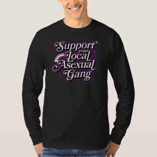 Steun uw lokale aseksuele bende ace LGBTQ Ally Tre T-shirt