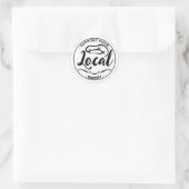 Steun uw lokale bakkerij ronde sticker (Tas)