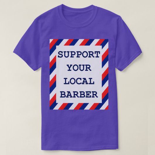 steun uw lokale barber 20 t-shirt (Design voorkant)