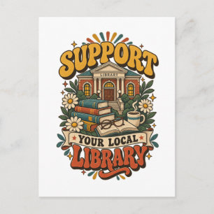 Steun uw lokale bibliotheek briefkaart