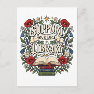 Steun uw lokale bibliotheek briefkaart