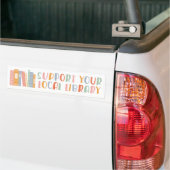 Steun uw lokale bibliotheek bumpersticker (Op Truck)
