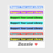 Steun uw lokale bibliotheek (de boeken van bibliot sticker (Vel)