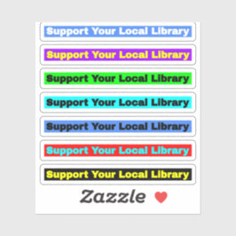Steun uw lokale bibliotheek (de boeken van bibliot sticker