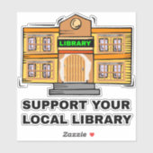 Steun uw lokale bibliotheek - Openbare bibliotheek Sticker (Vel)