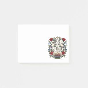 Steun uw lokale bibliotheek post-it® notes