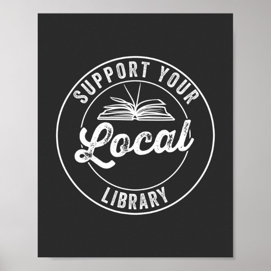 steun uw lokale bibliotheek poster (Voorkant)