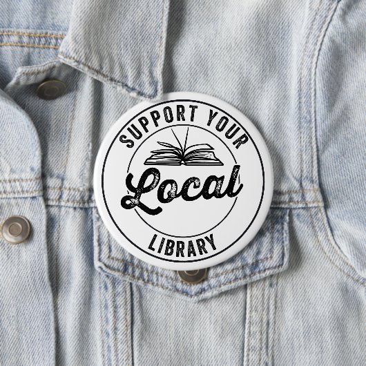 steun uw lokale bibliotheek ronde button 4,0 cm (In situ)