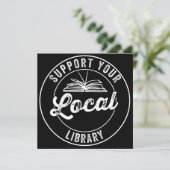 steun uw lokale bibliotheek save the date (Staand voorkant)