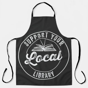 steun uw lokale bibliotheek schort