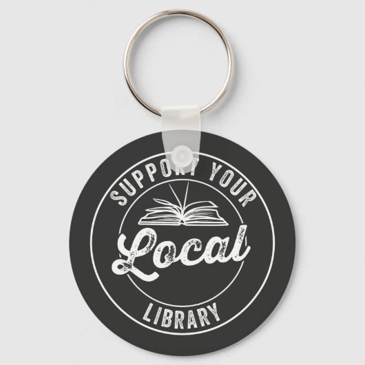 steun uw lokale bibliotheek sleutelhanger (Voorkant)