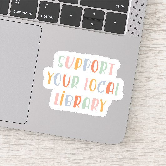 Steun uw lokale bibliotheek sticker (Detail)