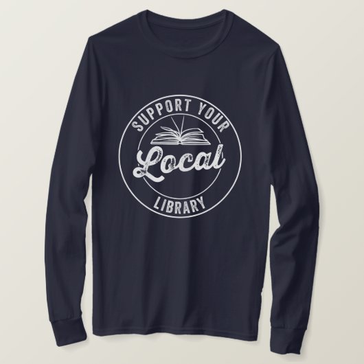 steun uw lokale bibliotheek T-Shirt (Design voorkant)