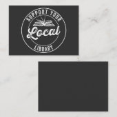 steun uw lokale bibliotheek visitekaartje (Voorkant / Achterkant)