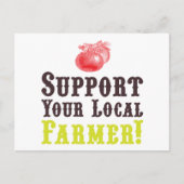 Steun uw lokale boer! Briefkaart (Voorkant)