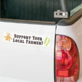 Steun uw lokale boer! Bumpersticker (Op Truck)