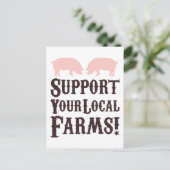 Steun uw lokale Boerderijen! Briefkaart (Staand voorkant)