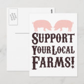 Steun uw lokale Boerderijen! Briefkaart (Voorkant / Achterkant)