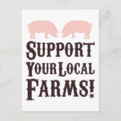 Steun uw lokale Boerderijen! Briefkaart (Voorkant)