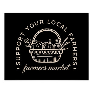Steun uw lokale boeren perfect poster