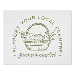 Steun uw lokale boerenmarkt perfect poster
