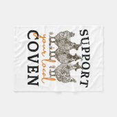 Steun uw lokale Coven Funny Boerderij Witch Chicke Fleece Deken (Voorkant (Horizontaal))