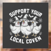 Steun uw lokale Coven Haan Halloween Spooky Raamsticker (Vel 2)