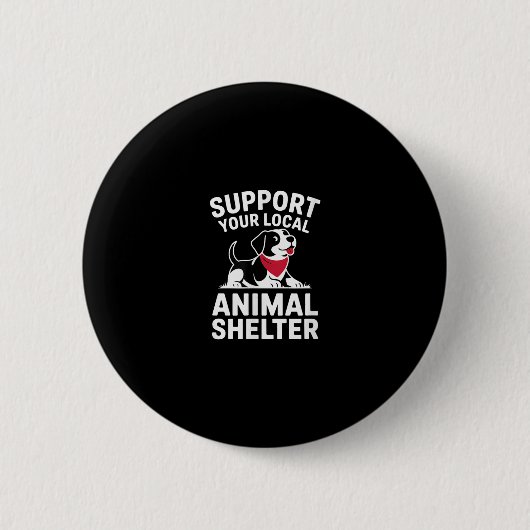 Steun uw lokale dierenasiel redding advocaat ronde button 5,7 cm (Voorkant)