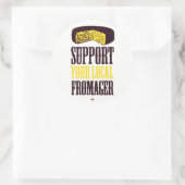Steun uw lokale Fromager Stickers (Tas)