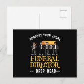 Steun Uw Lokale Funeral Directeur Embalmer Cadeft Briefkaart (Voorkant / Achterkant)