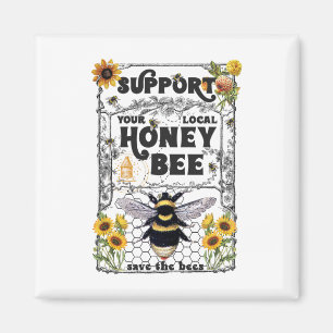 Steun uw lokale Honey Bee Earth Day Save the Be Magneet