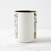 Steun uw lokale honingbijen tweekleurige koffiemok (Center)