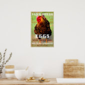 Steun Uw Lokale Kip van Heather Saulsbury Poster (Keuken)