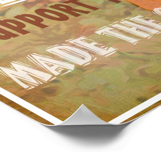 Steun Uw Lokale Kip van Heather Saulsbury Poster (Hoek)