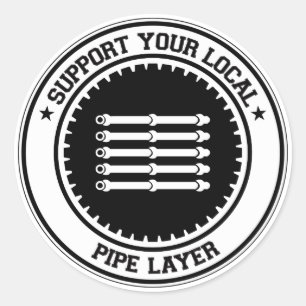 Steun Uw Lokale Laag van de Pijp Ronde Sticker