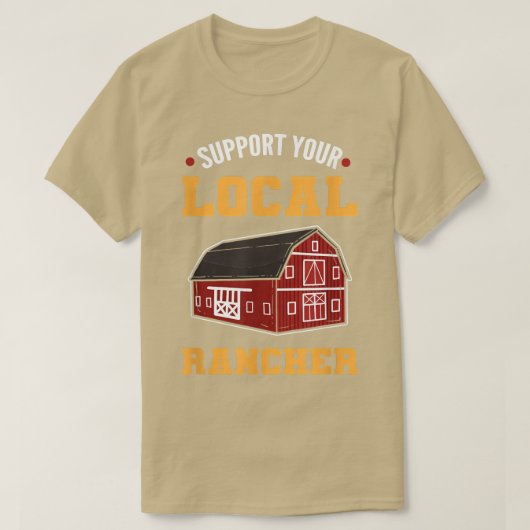 Steun uw lokale Landbouw van de Landbouwer van de  T-shirt (Design voorkant)