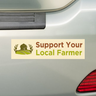 steun uw lokale landbouwer bumpersticker