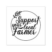 Steun Uw lokale landbouwer Markt Thema Zelfinktende Stempel (Design)