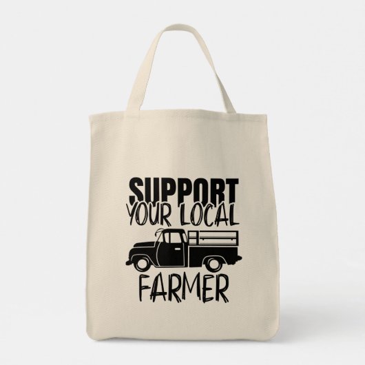 Steun uw lokale landbouwwagen tote bag (Achterkant)