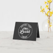 steun uw lokale librarY Square Sticker Kaart (Gele Bloem)