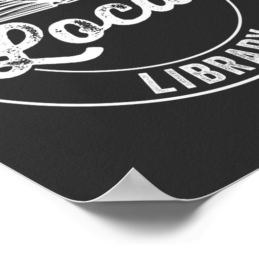 steun uw lokale librarY Square Sticker Poster (Hoek)