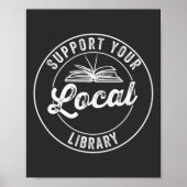 steun uw lokale librarY Square Sticker Poster (Voorkant)