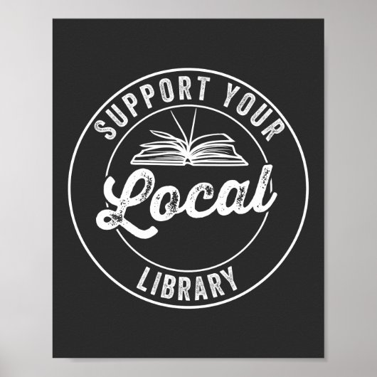steun uw lokale librarY Square Sticker Poster (Voorkant)