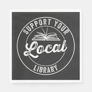 steun uw lokale librarY Square Sticker T-Shirt Servet